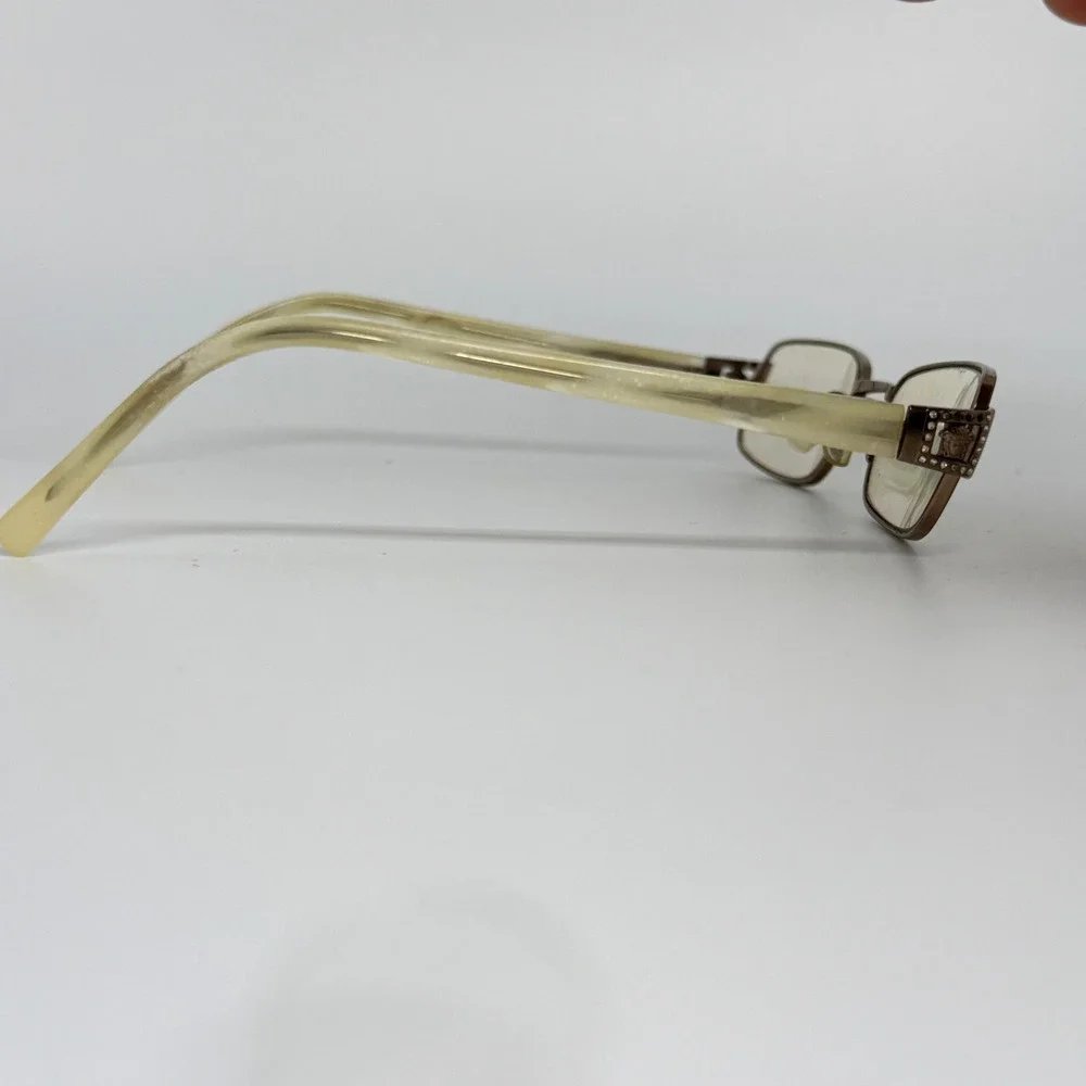 Versace MOD 110 106 Brown Metal‎ Eyeglasses Frames Medusa Rhinestone 50-17-130